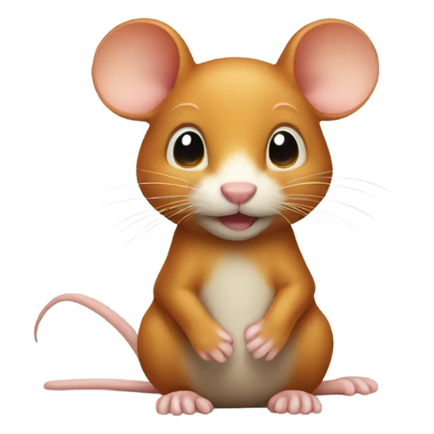 Ginger colored mouse sticker