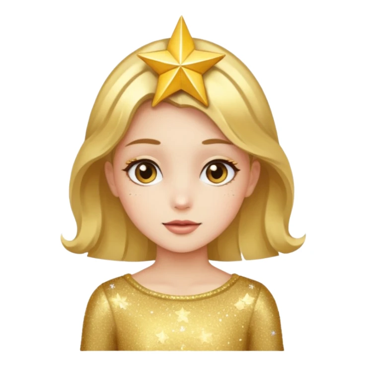 human girl dressed as a star sticker