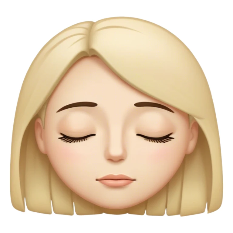 Sleepy face with eyelashes  sticker