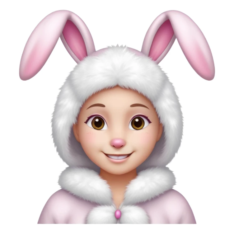 in easter bunny costume sticker