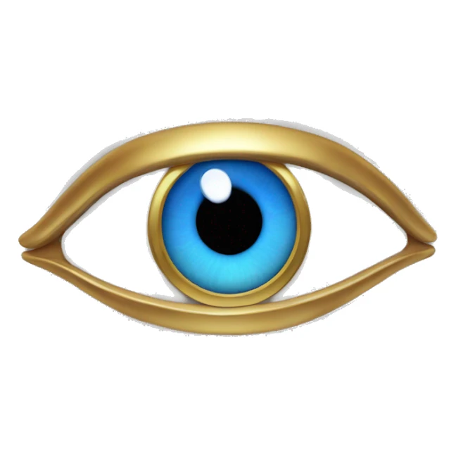 Blue eye with gold ring around pupil sticker