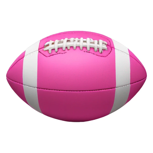 Realistic pink football sticker