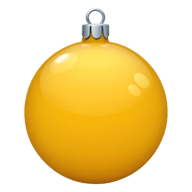 christmas ball yellow sticker