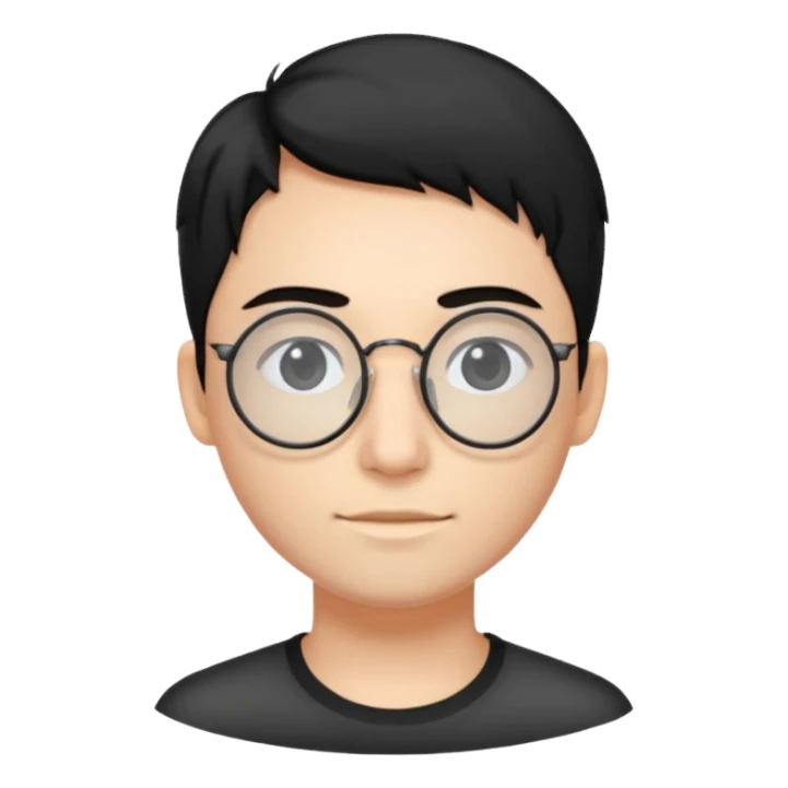 only circle glasses  sticker