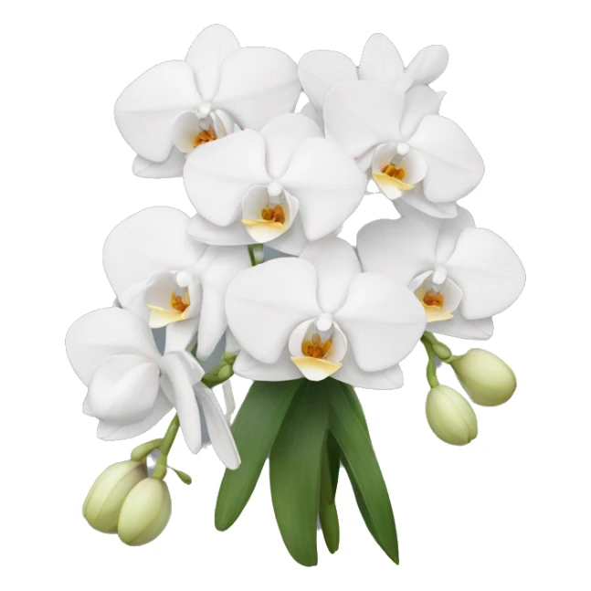 White orchid bouquet  sticker