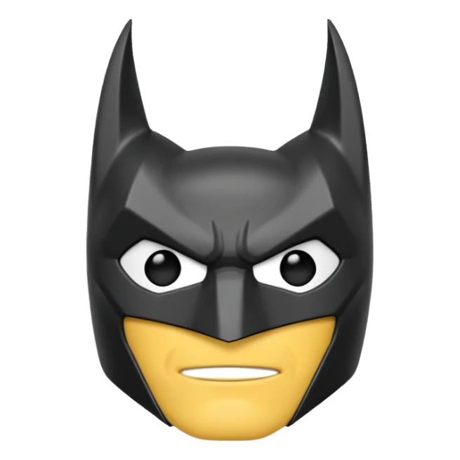 Batman hero emoji white  sticker