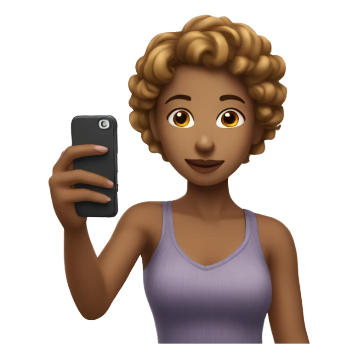 Girl taking selfie sticker