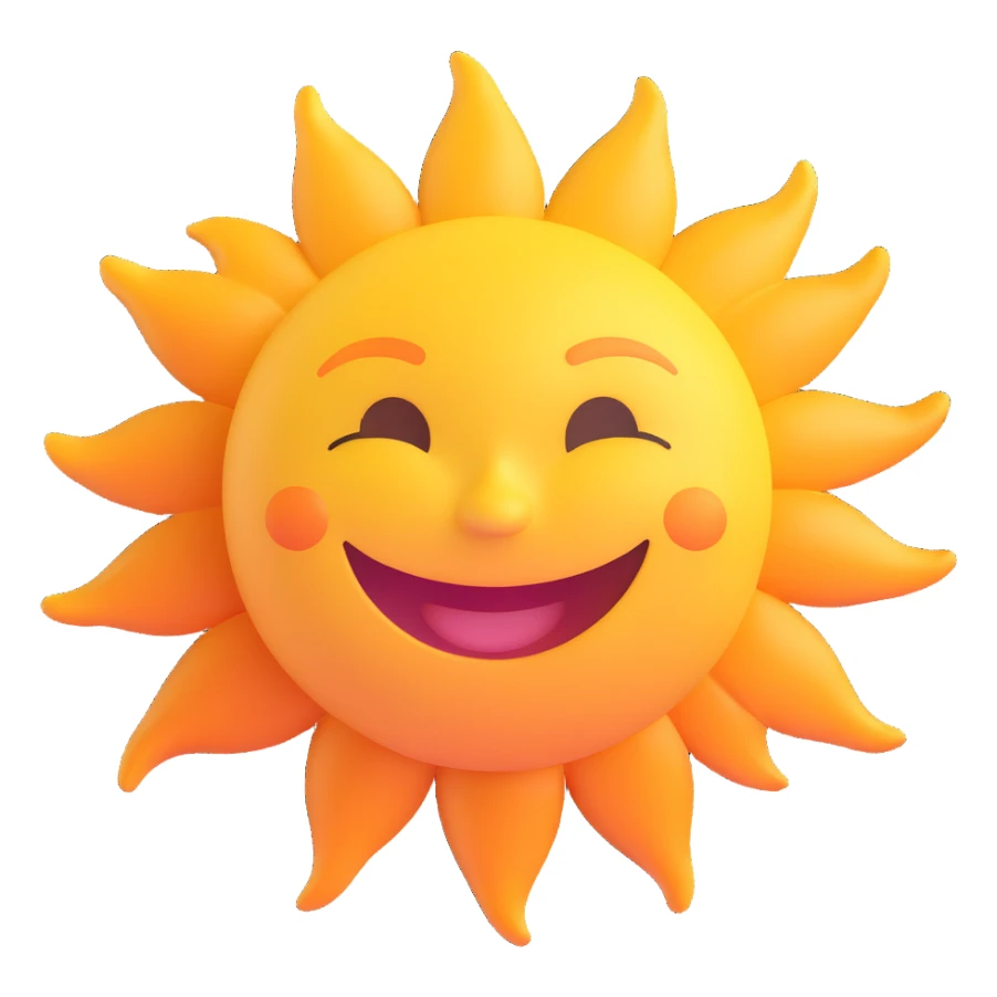 a smiling sun sticker