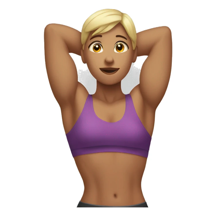 Woman muscles back sticker