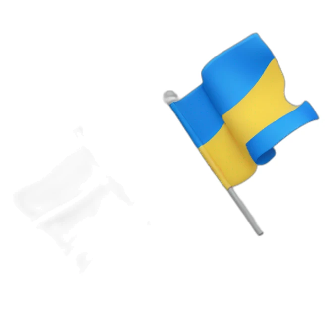 blue and yellow flag sticker