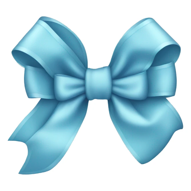 A light blue bow  sticker