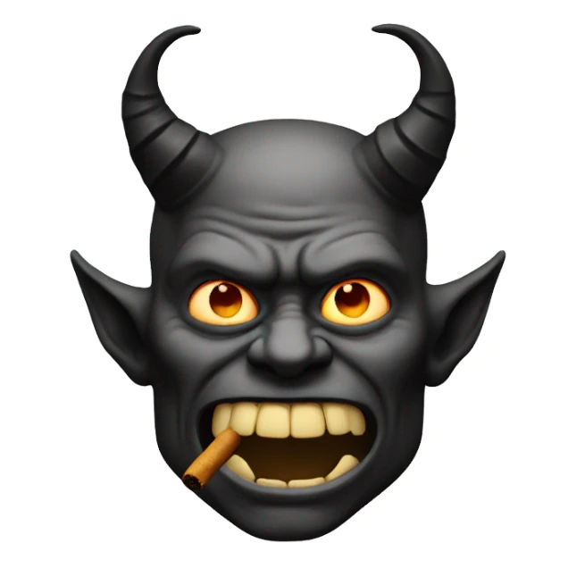 Demon smoking sticker