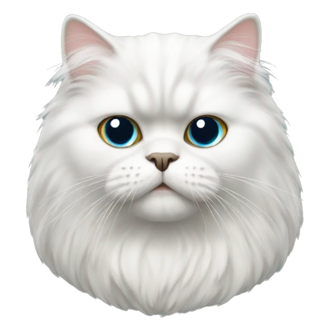 white persian cat sticker