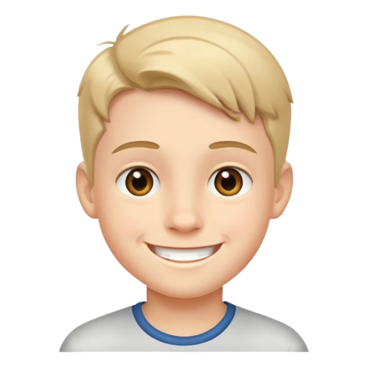  boy with a smile sticker