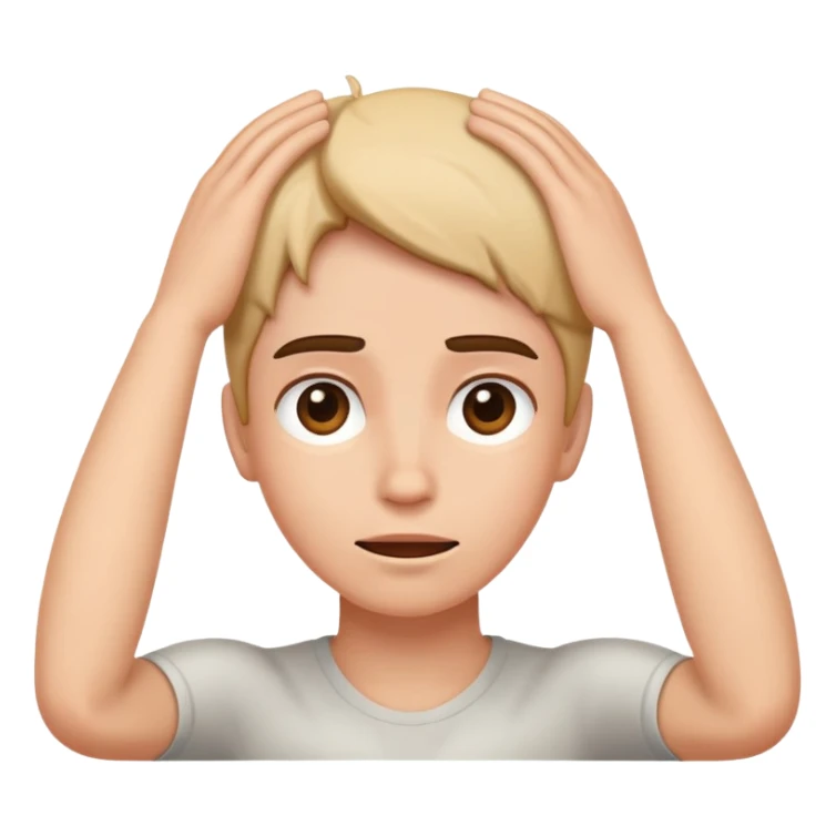 Persona con manos en la cabeza  sticker
