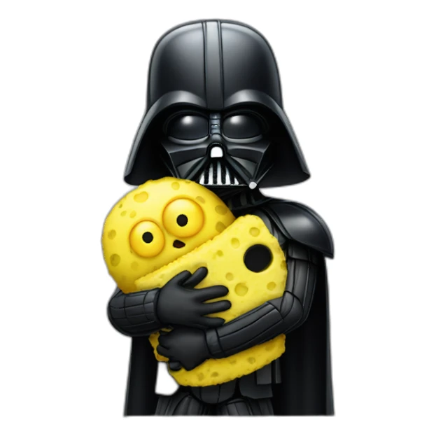 darth vader hugging spongebob sticker