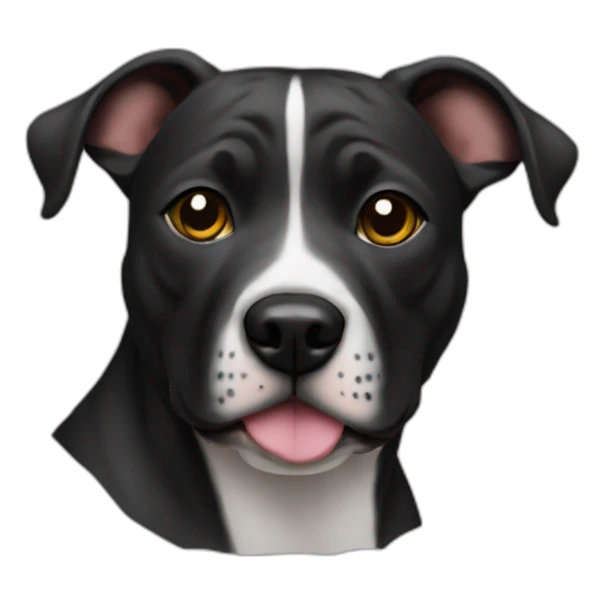 dog staffy black sticker