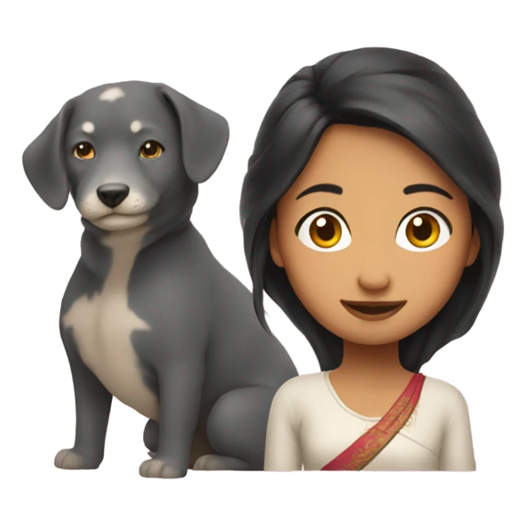 Nepali girl with momo sticker