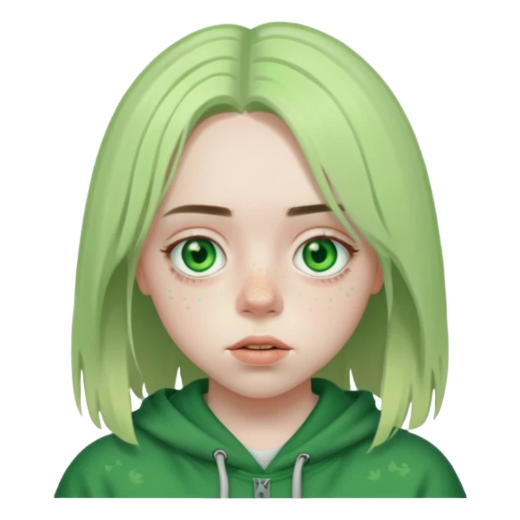 Billie Eilish face only sticker