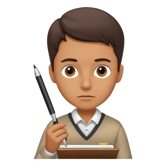 short form with pen near sticker