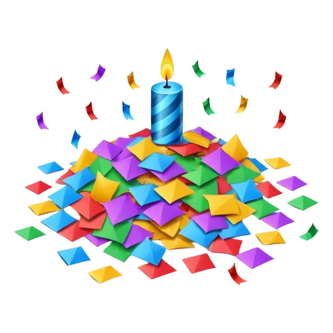 birthday confetti sticker
