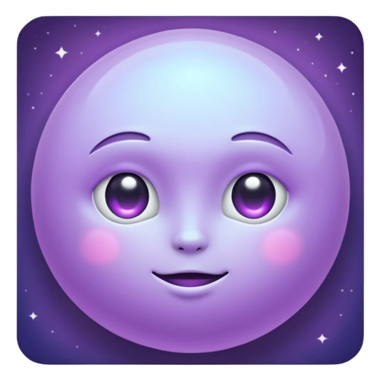 realistic lilac moon sticker