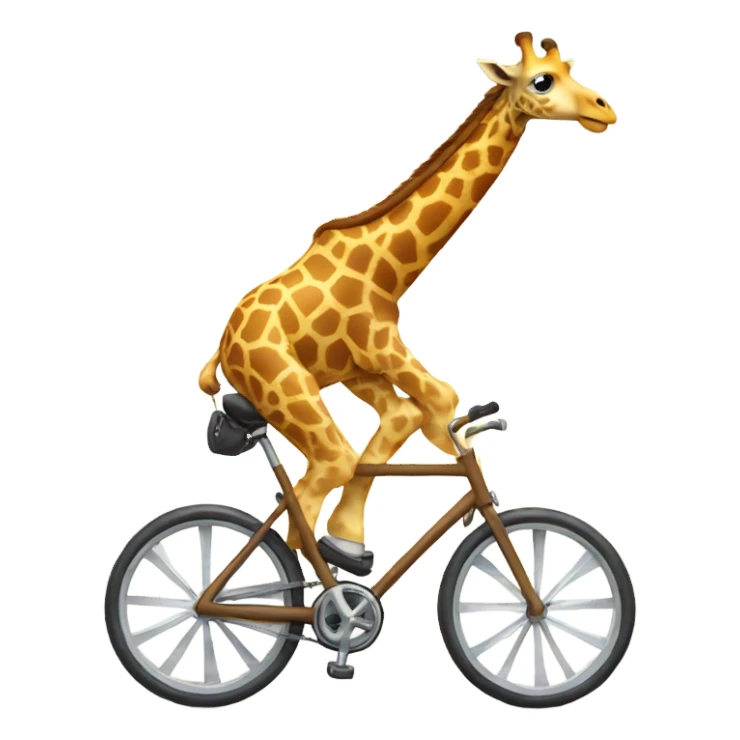 Giraffe riding a bike  sticker