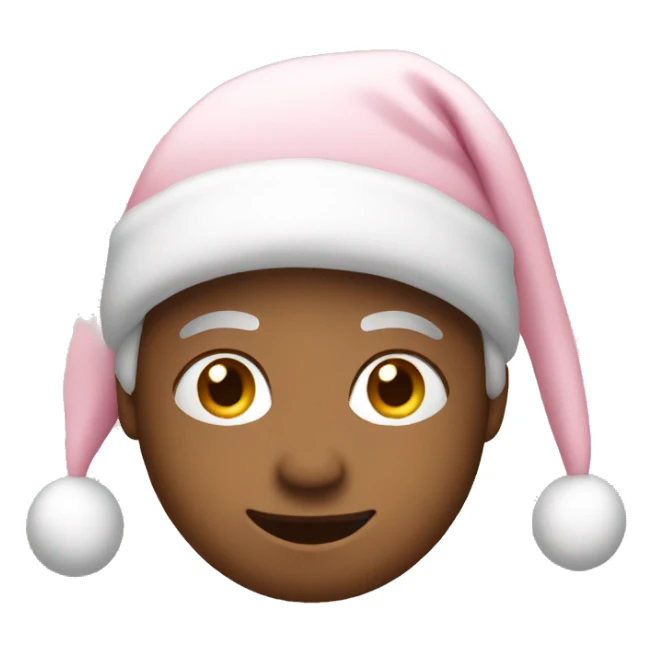 Light pink Christmas emoji  sticker