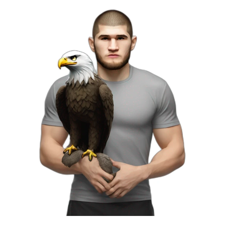 Khabib nurmagomedov with eagle sticker