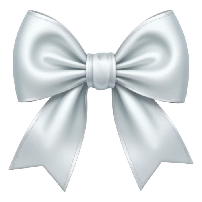 White bow sticker
