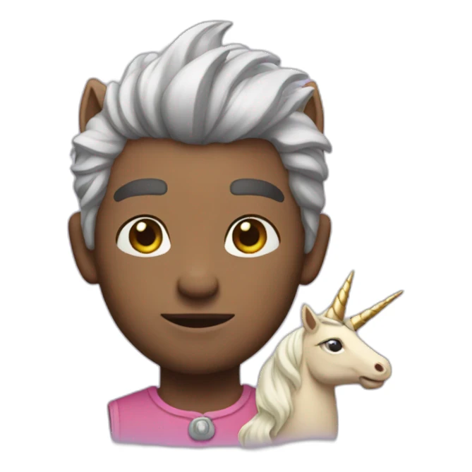Man with a unicorn gon sticker