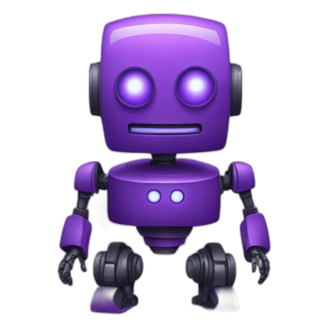 purple robot sticker