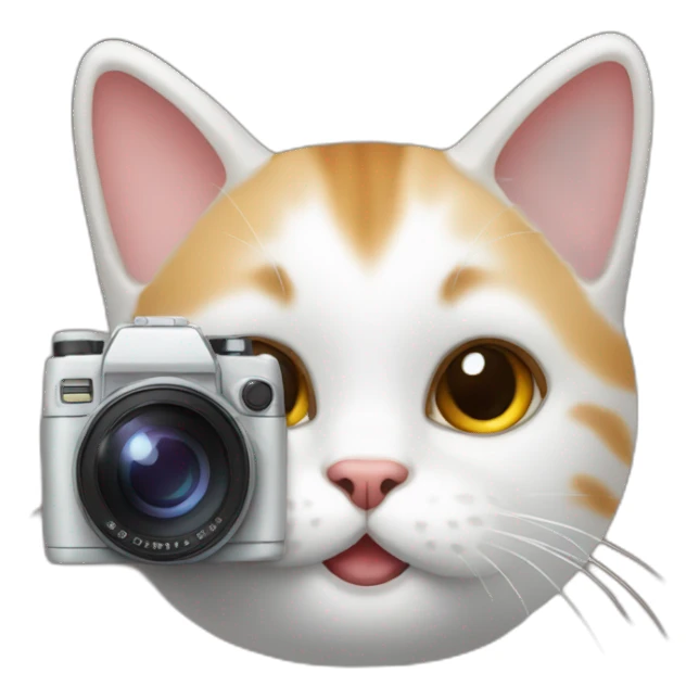 cute cat with camera sticker