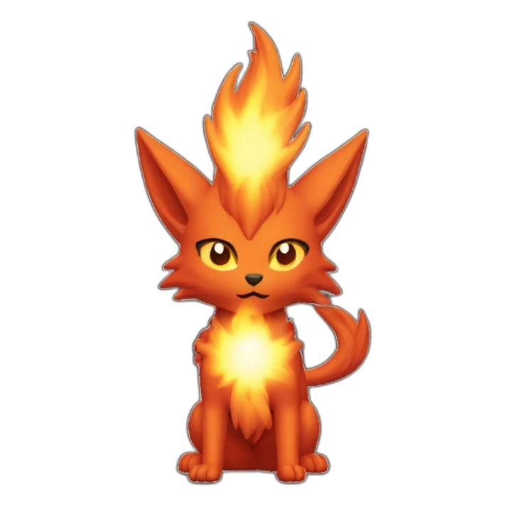 kurama en feux sticker