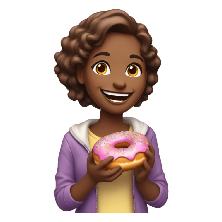 Girl Eating donuts sticker