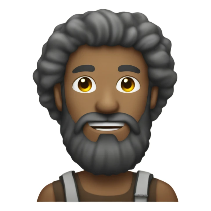 bearded man on a boat sticker