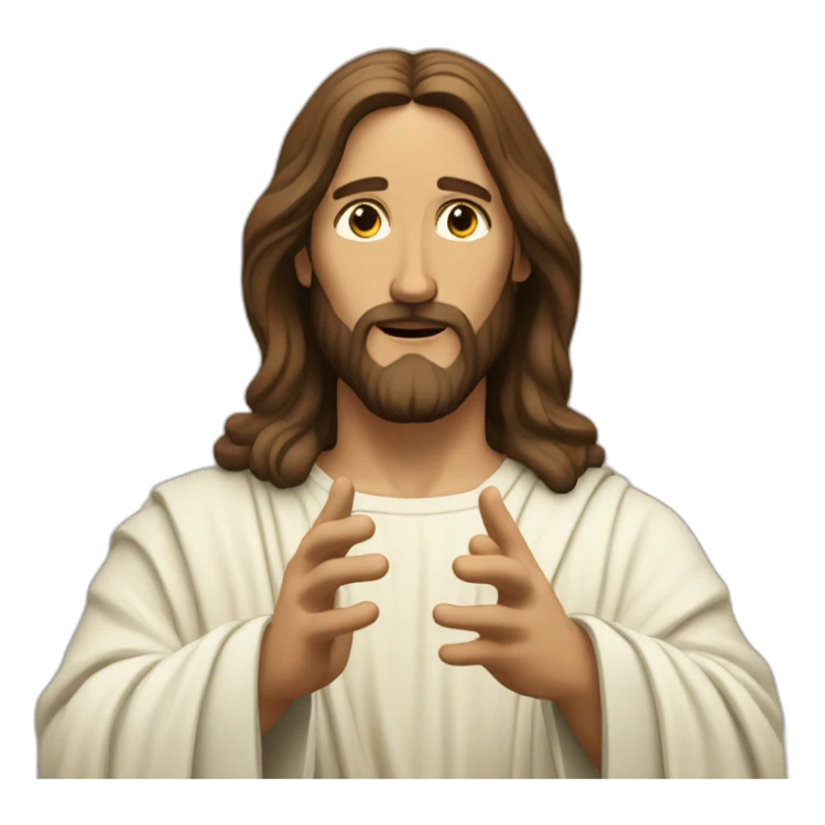 Jesus reaching out for us sticker