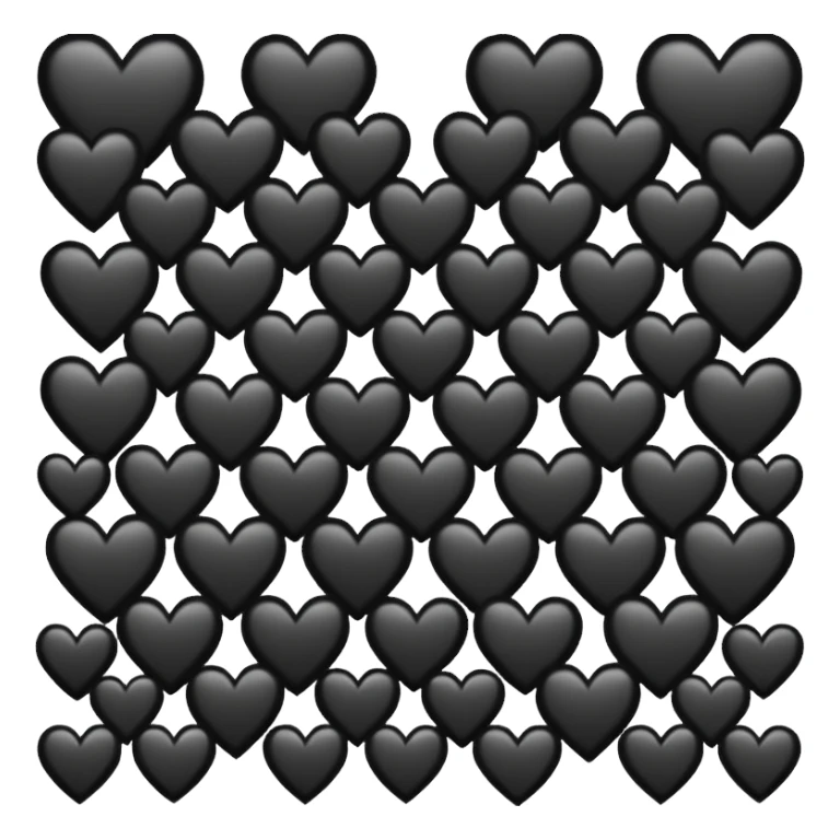Black heart pattern sticker