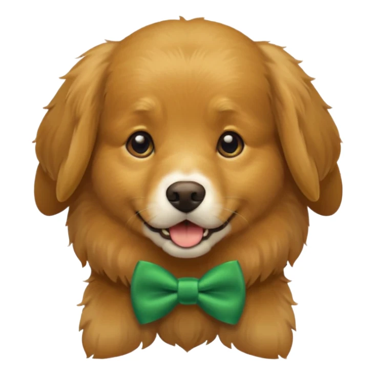 dog with a green bow tie sticker