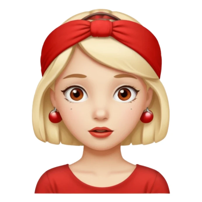 Retro girl saying oops sticker