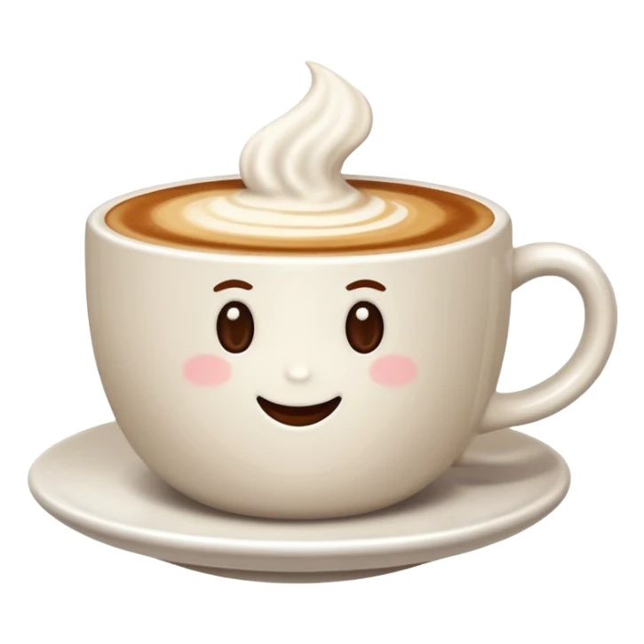 Cappuccino in giant white mug without a face on it sticker