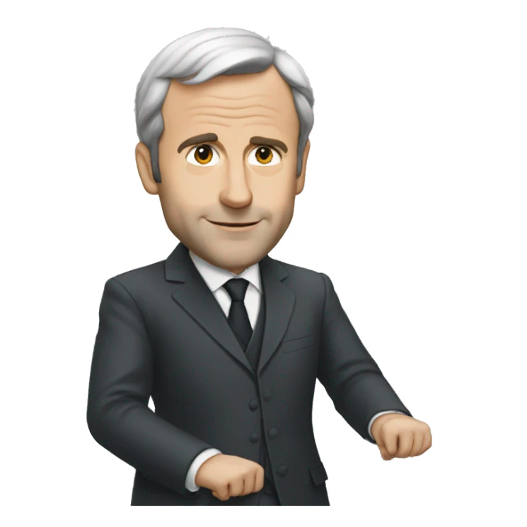 Macron maron sticker