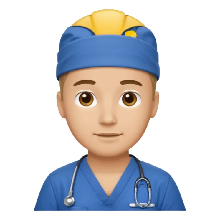 male with a scrubs sticker