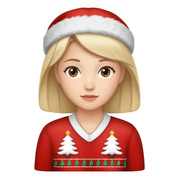 nurse wearing a christmas pullover sticker