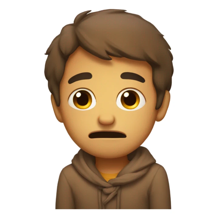 A  sad hug emoji sticker
