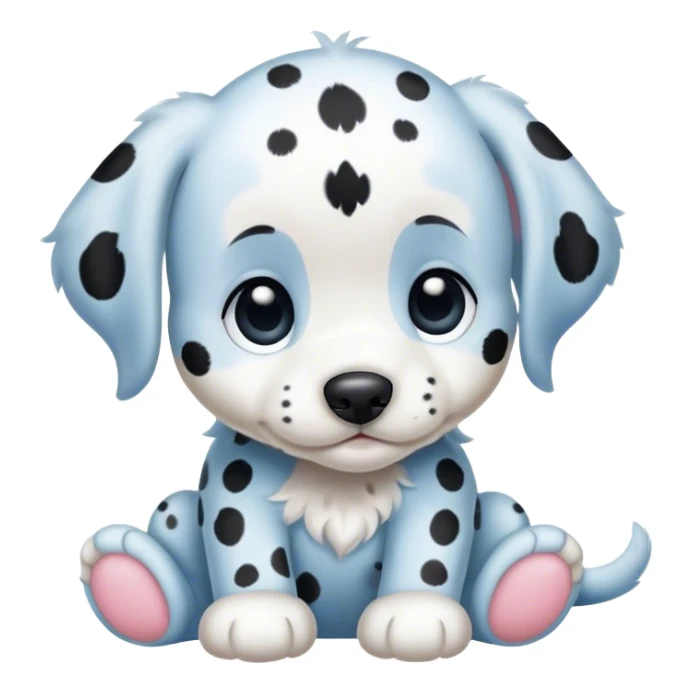 light blue baby Dalmatian sticker