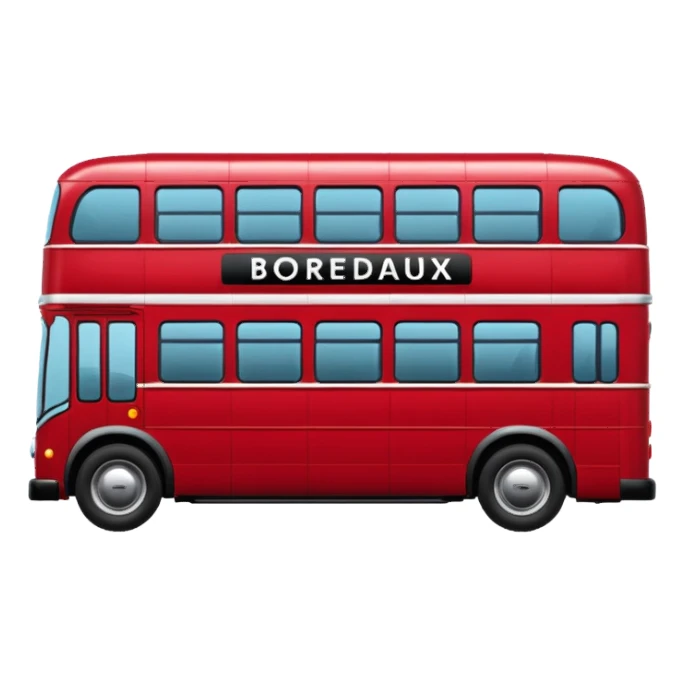 1 flor autobus bordeaux sticker