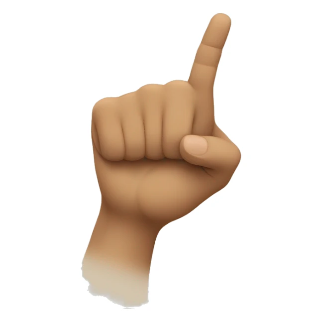 A single finger pointing upwards. The hand is moving in a circle. sticker