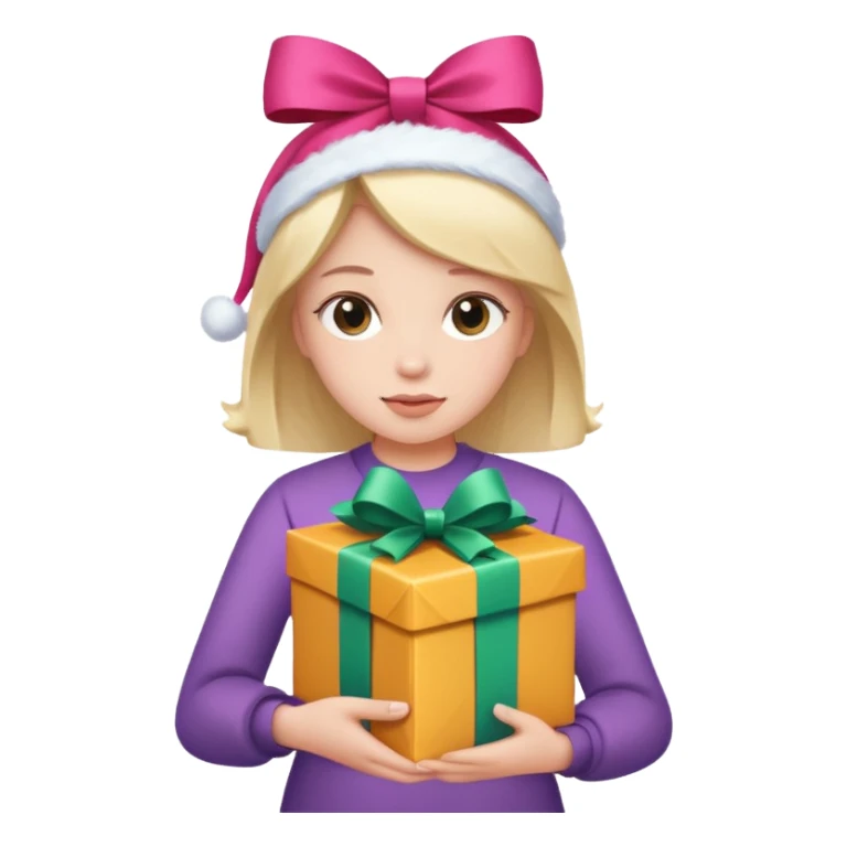 Person holding a gift sticker