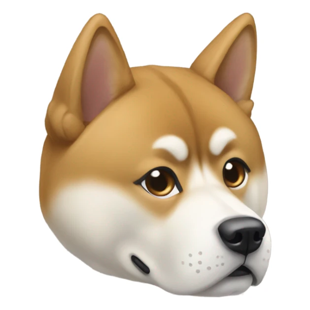 Akita Inu dig somking sticker